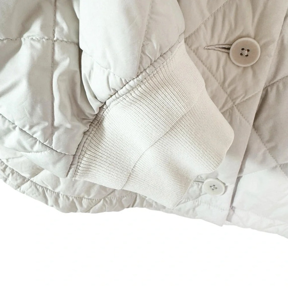 ARITZIA Wilfred Pavant Quilted Jacket Water Repellant Barn Coat Cream Size M - Picture 12 of 16